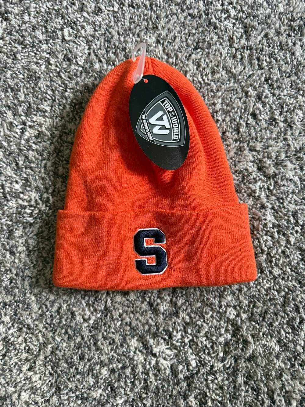 Syracuse University. Orange knit Beanie hat - new with tags.